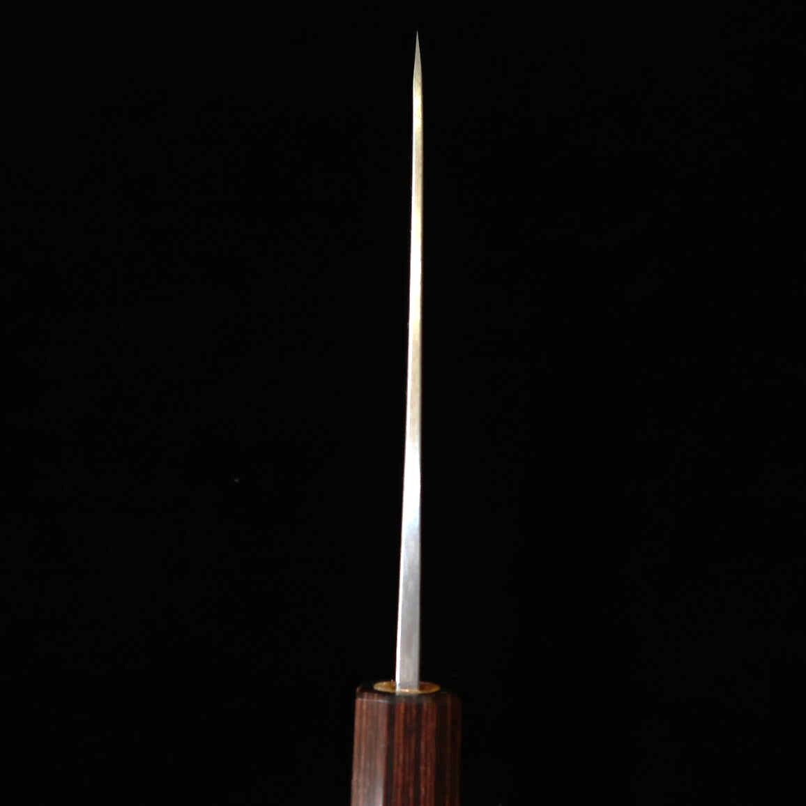 三浦MIURA アジ切 青紙一号 黒打 ステン割込 欅八角柄（105/145mm）