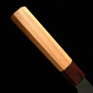 Miura MIURA Funayuki (boat-shaped knives) - Blue Steel No. 1, Stainless Steel Clad, Black Finish, Zelkova Octagonal Handle (165mm)