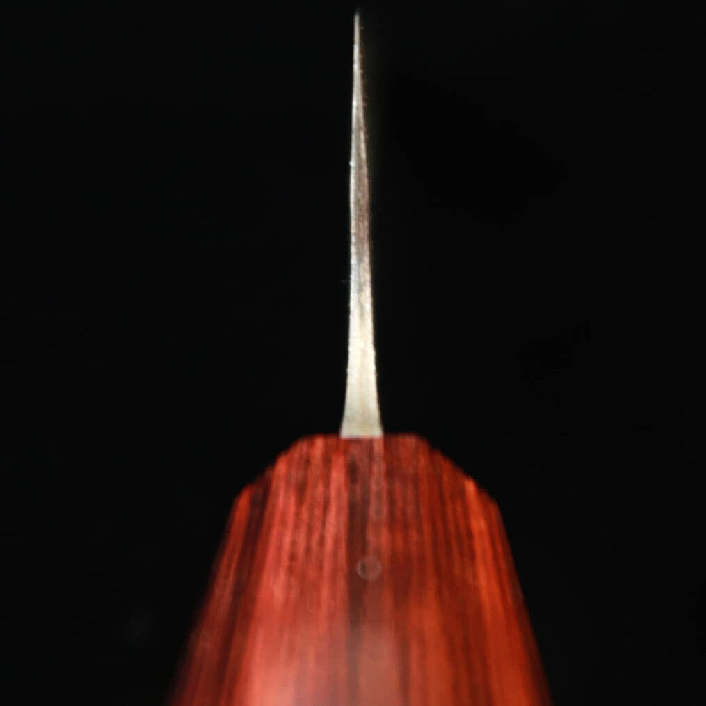 三浦MIURA 舟行 青紙一号 ステン割込 黒打 欅八角柄（165mm）