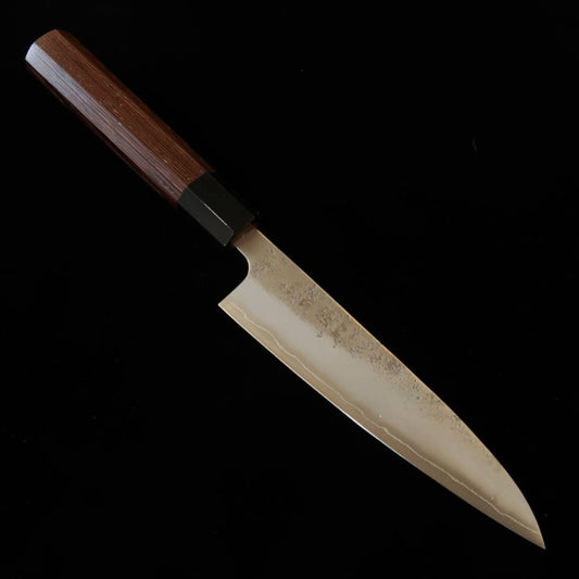 Couteau d'office (Petty) Hatsukokoro Ginrei, acier Gin-san (Silver 3), finition Nashiji, manche en wengé (130 mm)