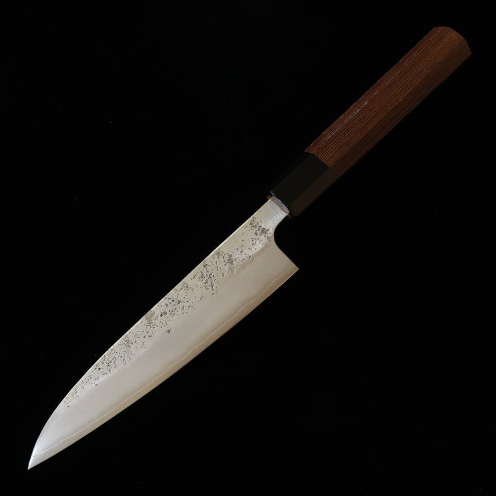 Couteau d'office (Petty) Hatsukokoro Ginrei, acier Gin-san (Silver 3), finition Nashiji, manche en wengé (130 mm)