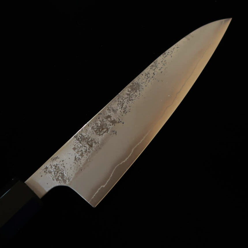 Couteau d'office (Petty) Hatsukokoro Ginrei, acier Gin-san (Silver 3), finition Nashiji, manche en wengé (130 mm)
