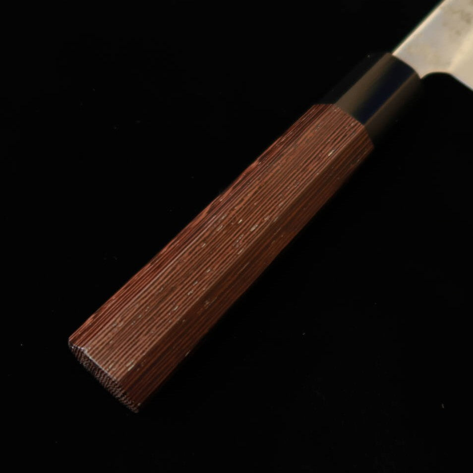 Couteau d'office (Petty) Hatsukokoro Ginrei, acier Gin-san (Silver 3), finition Nashiji, manche en wengé (130 mm)