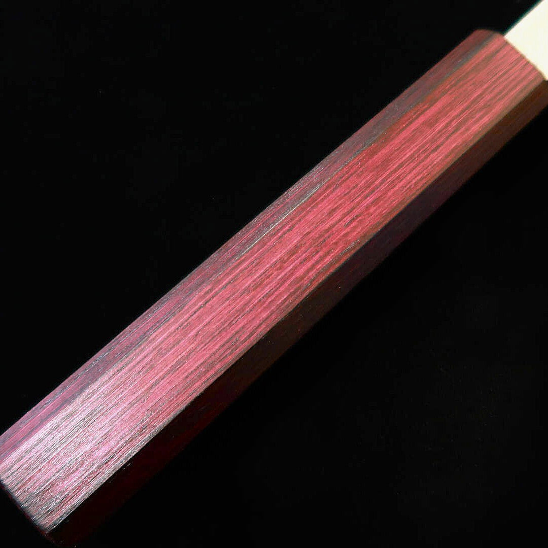 三浦MIURA 牛刀 銀紙三号 縄目 ダマスカス 紫樫八角柄（210mm）