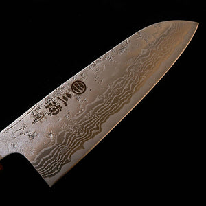 Miura Santoku Knife, Swedish Steel, Pear-Skin Finish, Octagonal Oak Handle (165mm)