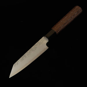 HATSUKOKORO Ginrei Kiritsuke Petty, Ginsan no. 3, Nashiji Finish with Wenge Handle (125mm)