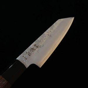 HATSUKOKORO Ginrei Kiritsuke Petty, Ginsan no. 3, Nashiji Finish with Wenge Handle (125mm)