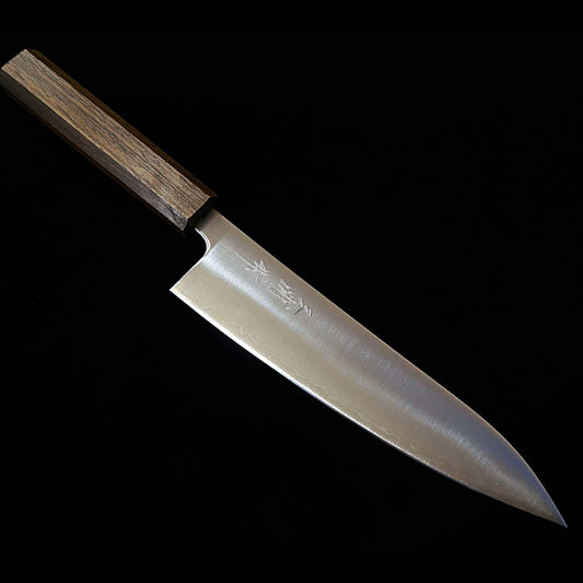 三浦MIURA 牛刀 青紙スーパー 磨き 黒樫八角柄 （180/240mm）