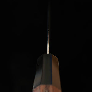 HATSUKOKORO Ginrei Kiritsuke Petty, Ginsan no. 3, Nashiji Finish with Wenge Handle (125mm)