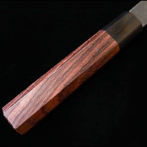 MIURA Gyuto, Super Blue Steel, Kurouchi Finish with Rosewood Octagonal Handle (210mm)