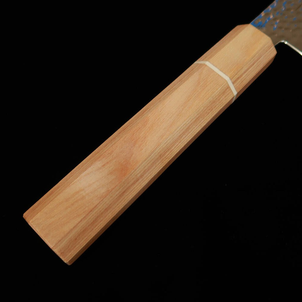 V.ROAD  濃州正恒作 Nosyu Masamune 三徳 VG10 鎚目 33層ダマスカス 積層強化柄 白×白（180mm）