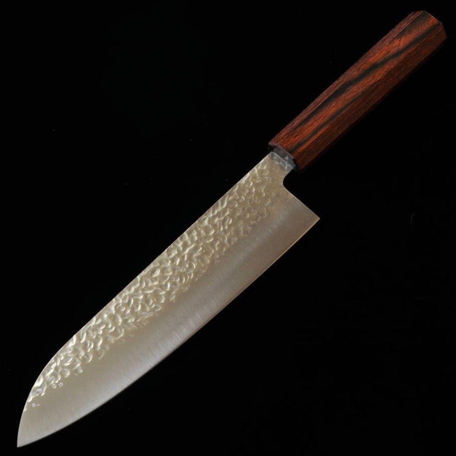 三浦  MIURA 三徳  AUS8  槌目  マホガニー柄　180mm
