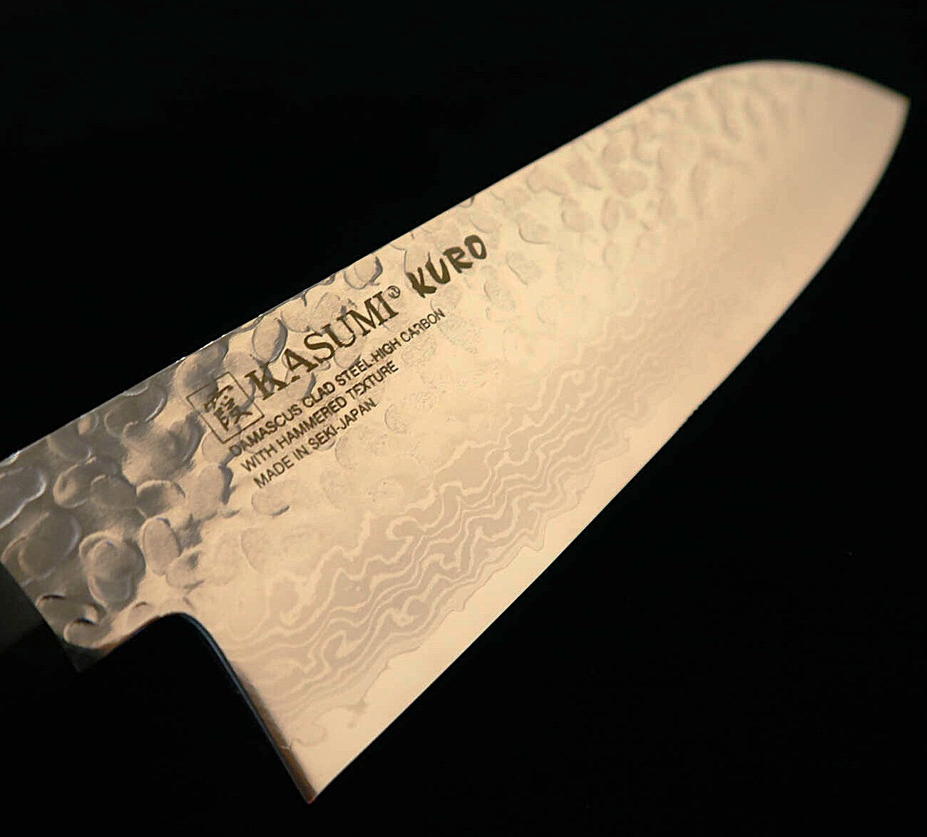 スミカマSUMIKAMA 三徳 モリブデン鋼 ダマスカス 積層強化木柄 KURO  KR-35017 （170mm）