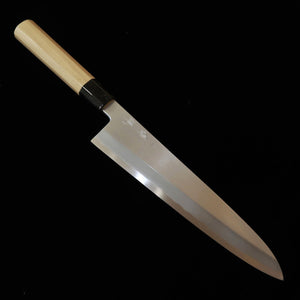Miura Haï Miura Obidama gyuto à simple biseau acier blanc n°2 poli intégral manche octogonal en magnolia (210/240 mm)
