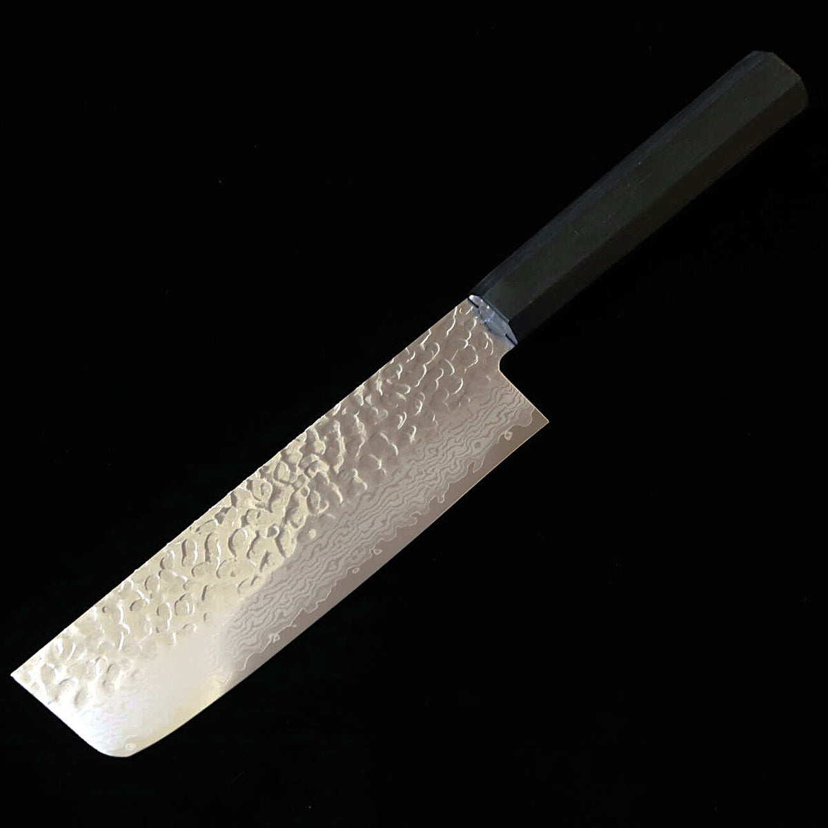 SUMIKAMA nakiri aço molibdênio damasco cabo de madeira laminada reforçada preta KURO KR-36017 (170 mm)