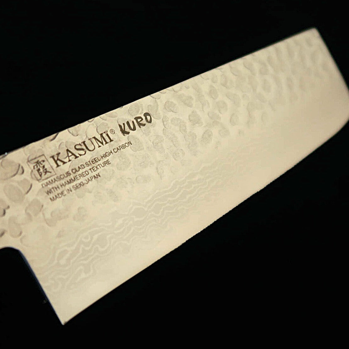 SUMIKAMA nakiri aço molibdênio damasco cabo de madeira laminada reforçada preta KURO KR-36017 (170 mm)