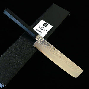 SUMIKAMA nakiri aço molibdênio damasco cabo de madeira laminada reforçada preta KURO KR-36017 (170 mm)
