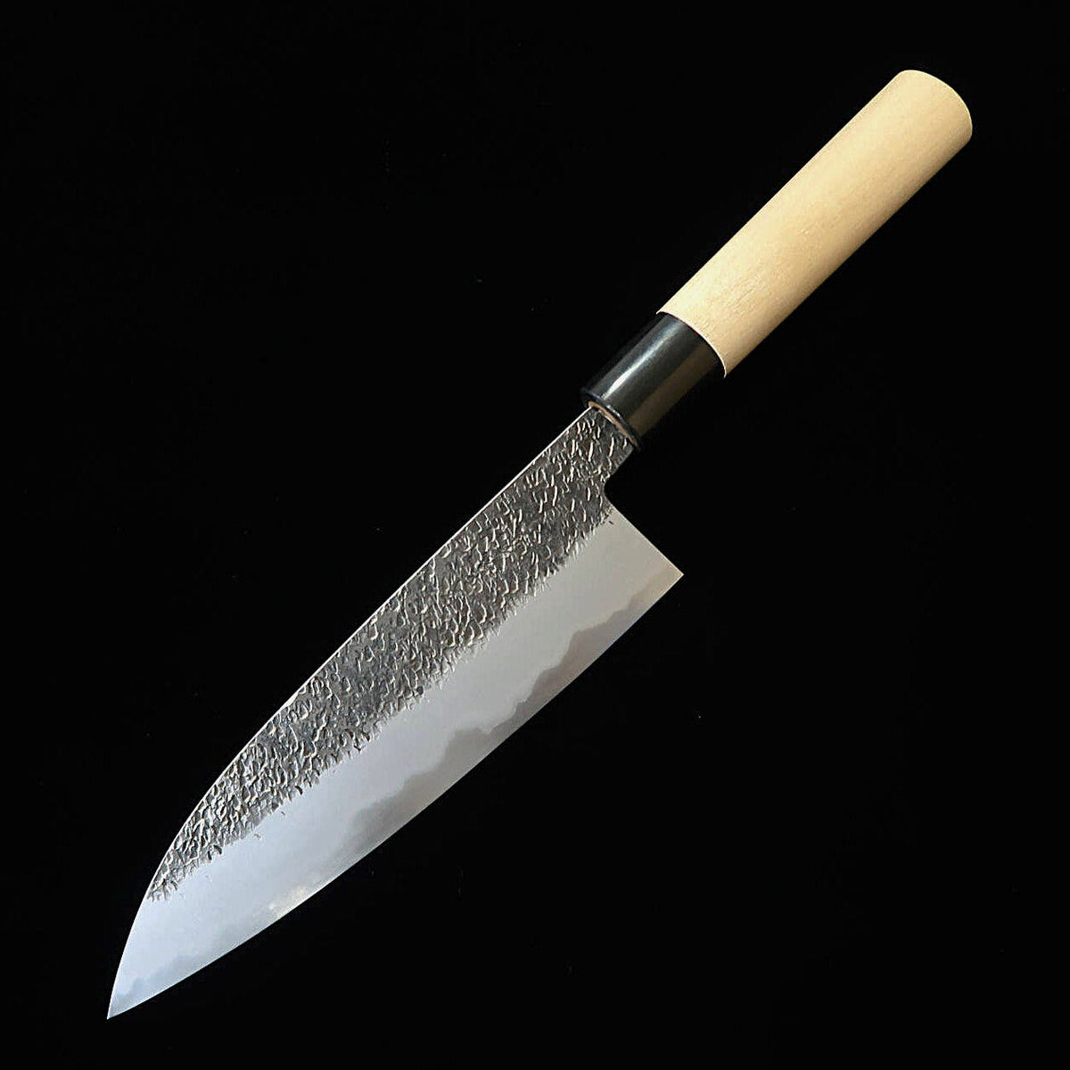 Miyazaki Kajiya MIYAZAKI KAJIYA Aogami #2 Multicamadas com Ferro Macio - Tsubaki - Gyuto Cabo de Magnólia em Formato de Castanha (200 mm)