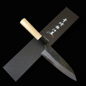 Miyazaki Kajiya MIYAZAKI KAJIYA Aogami #2 Multicamadas com Ferro Macio - Tsubaki - Gyuto Cabo de Magnólia em Formato de Castanha (200 mm)