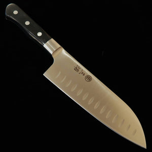 MIURA Molybdenum Steel Series Salmon Santoku, Dimpled Blade (180mm)