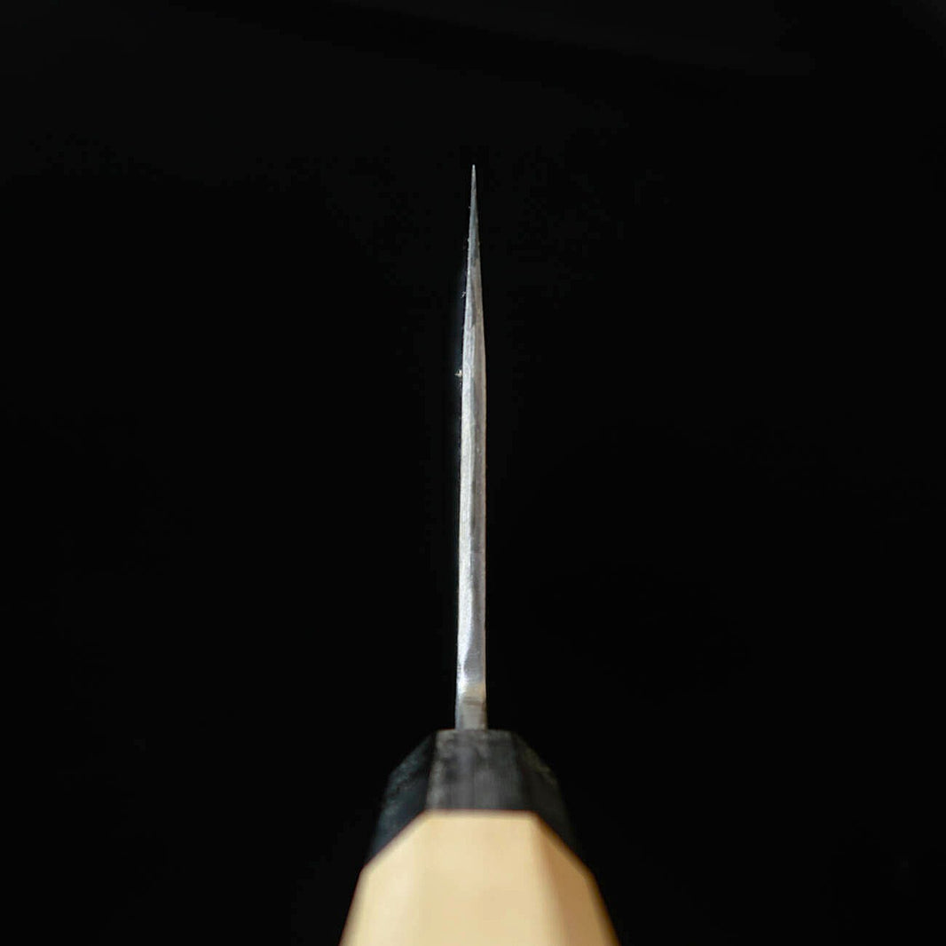 MIYAZAKI KAJIYA Miyazaki Kajiya Aogami Super hon-warikomi con hierro dulce -Tsubaki- cuchillo chino mango octogonal de magnolia (200 mm)