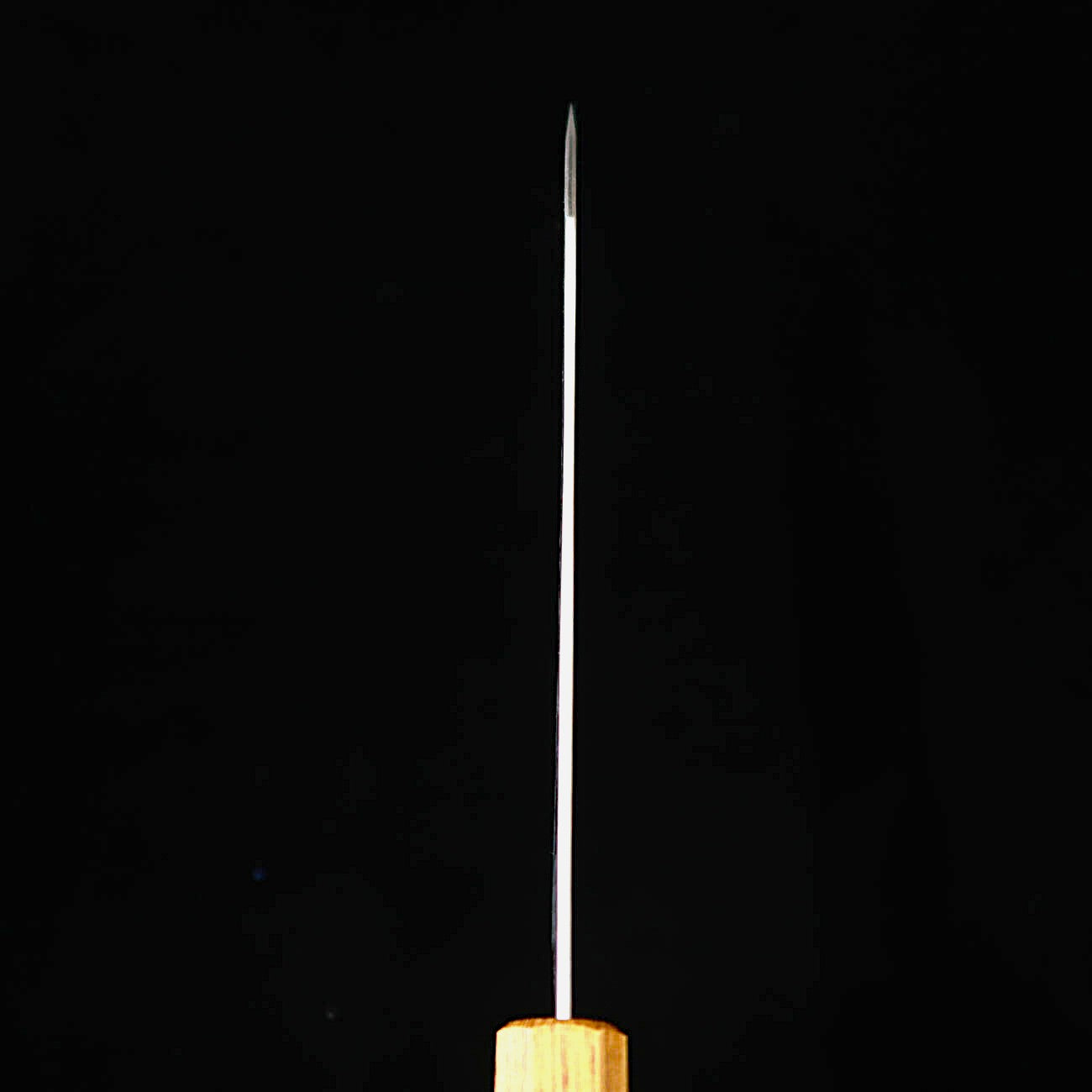 宮崎鍛冶屋  MIYAZAKI KAJIYA 銀紙三号 鎚目ダマスカス サブゼロ - 椿 - 文化 - 焼漆樫柄（180mm）