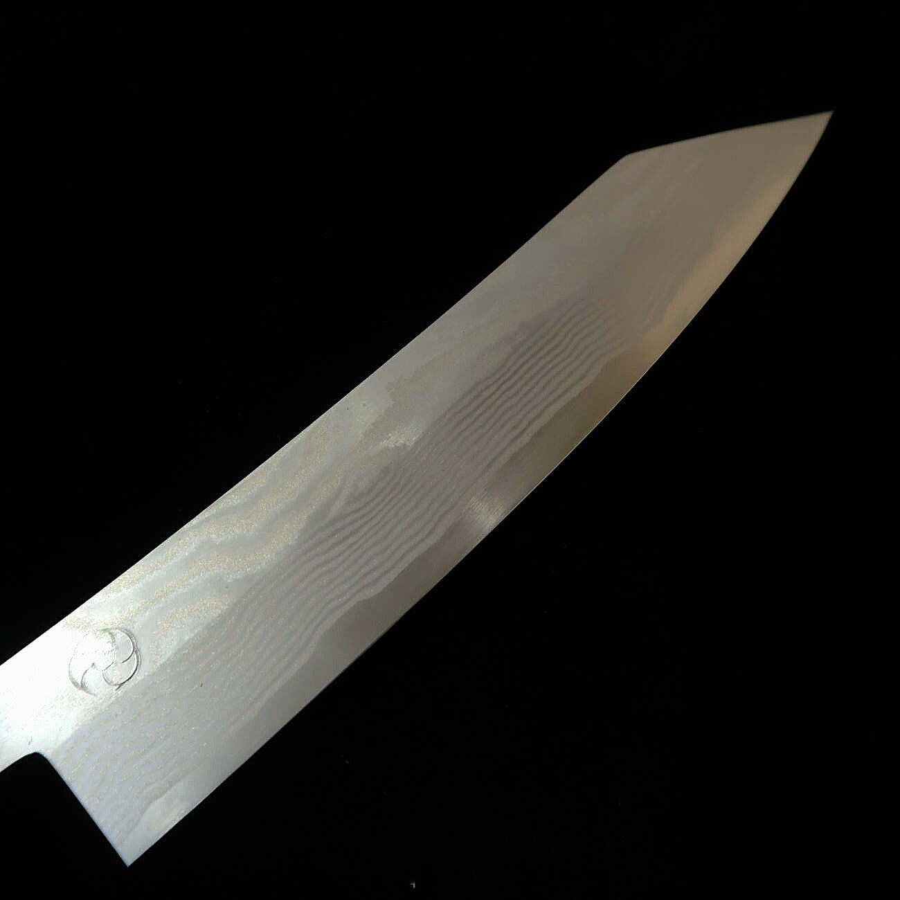 宮崎鍛冶屋  MIYAZAKI KAJIYA 銀紙三号 鎚目ダマスカス サブゼロ - 椿 - 切付ペティ - 胡桃八角柄（170mm）