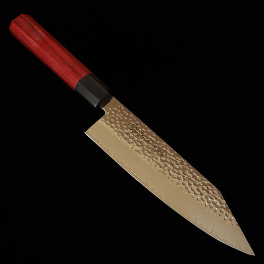 Faca Kiritsuke V.ROAD Nosyu Masamune VG10, Damasco com 33 Camadas, Cabo Laminado Reforçado, Vermelho e Preto (180mm)
