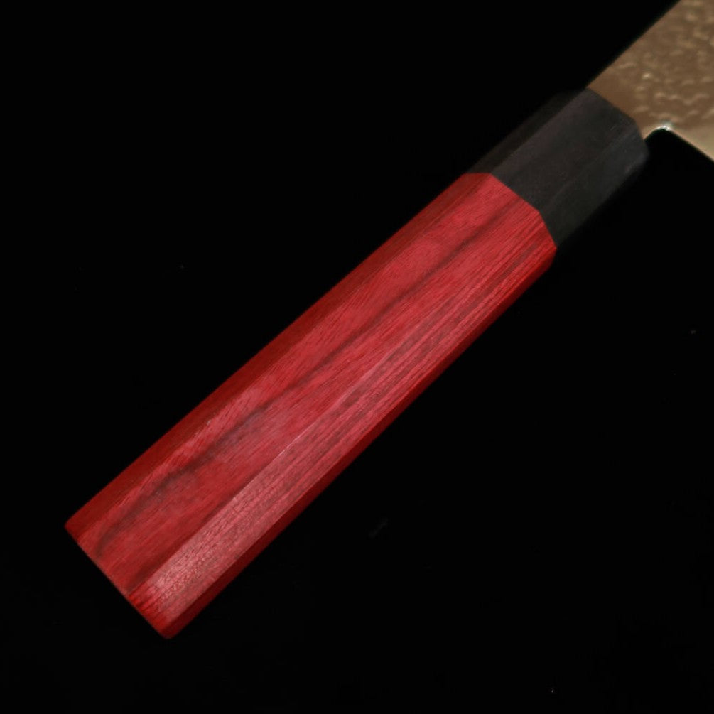 V.ROAD  濃州正恒作 Nosyu Masatsune 切付 VG10 鎚目 33層ダマスカス 積層強化柄 赤×黒（180mm）