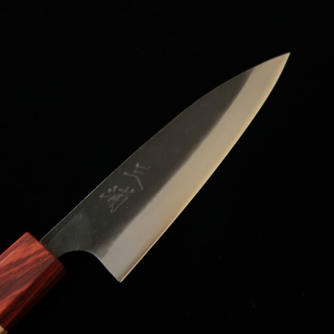 MIURA Miura petit couteau universel, finition noire, double biseau, acier Shirogami n°2, manche octogonal RGW (140 mm)