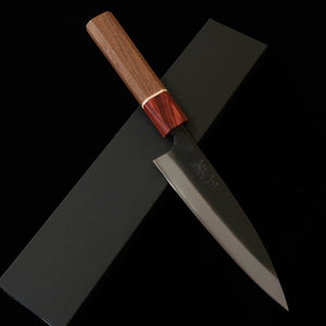MIURA Miura petit couteau universel, finition noire, double biseau, acier Shirogami n°2, manche octogonal RGW (140 mm)
