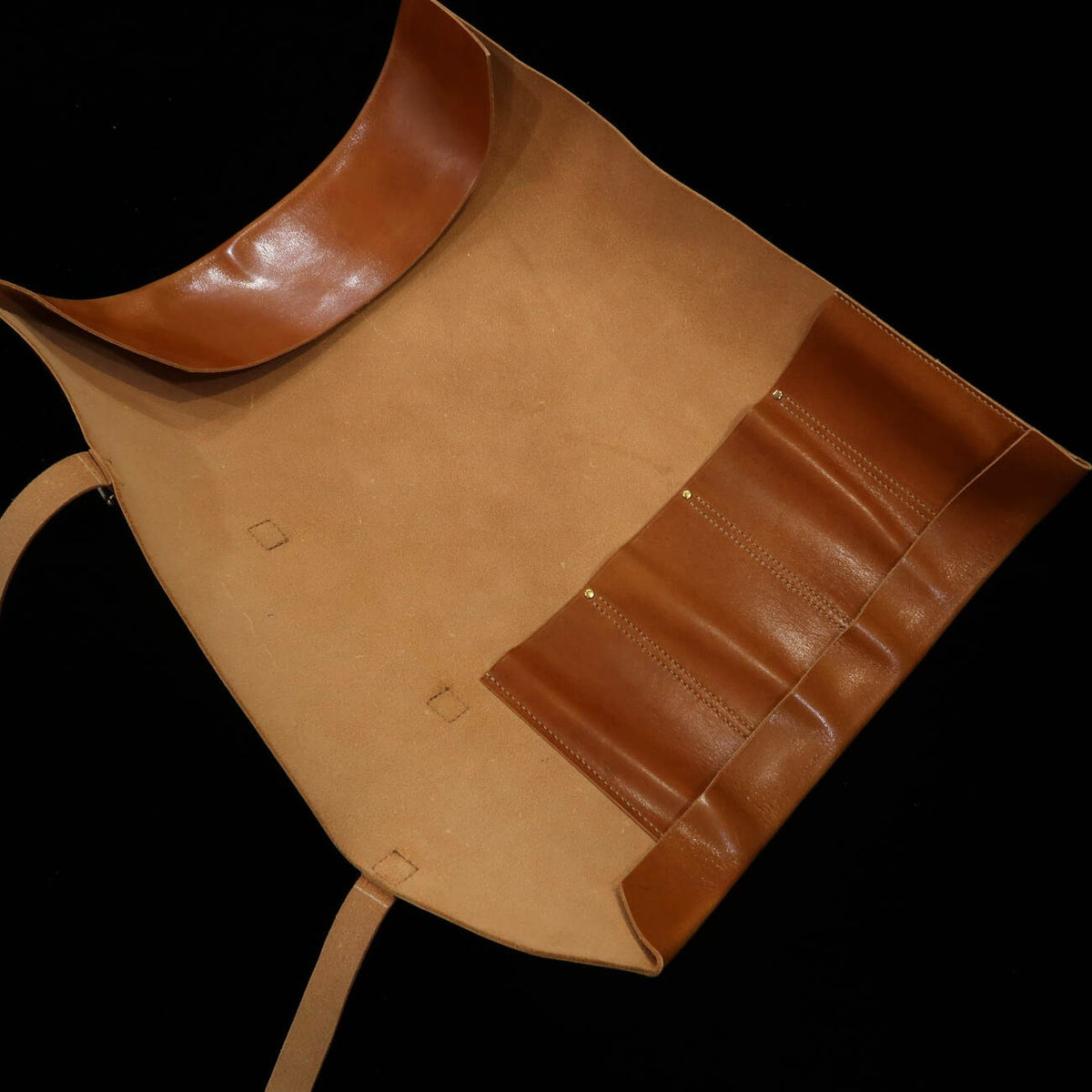 YOKU leatherworks Rolo para facas de couro Long Lasting Leather disponível em 4 cores 4P (Bordô/Marrom/Marinho/Preto)