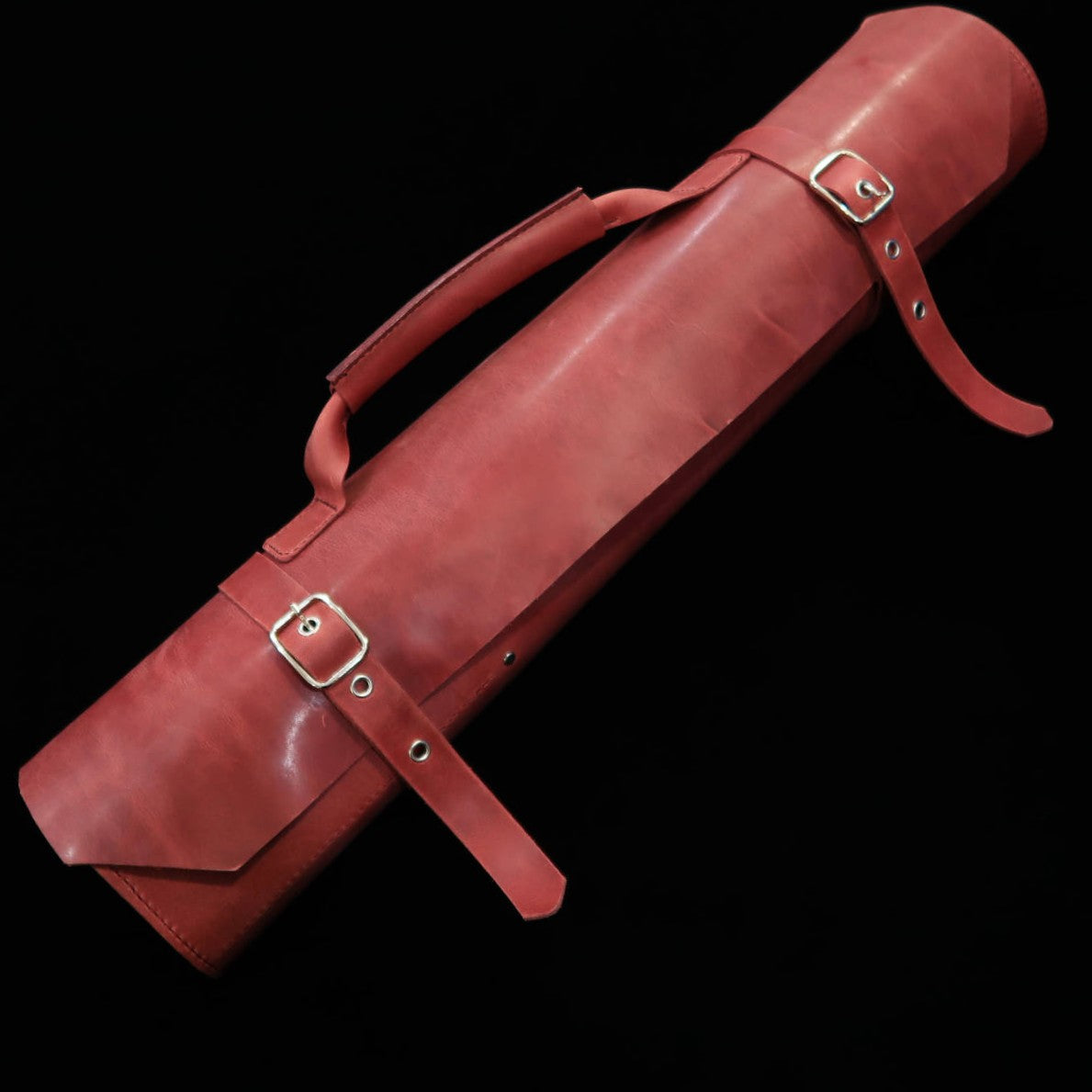YOKU leatherworks Rolo para facas de couro Long Lasting Leather disponível em 4 cores 4P (Bordô/Marrom/Marinho/Preto)