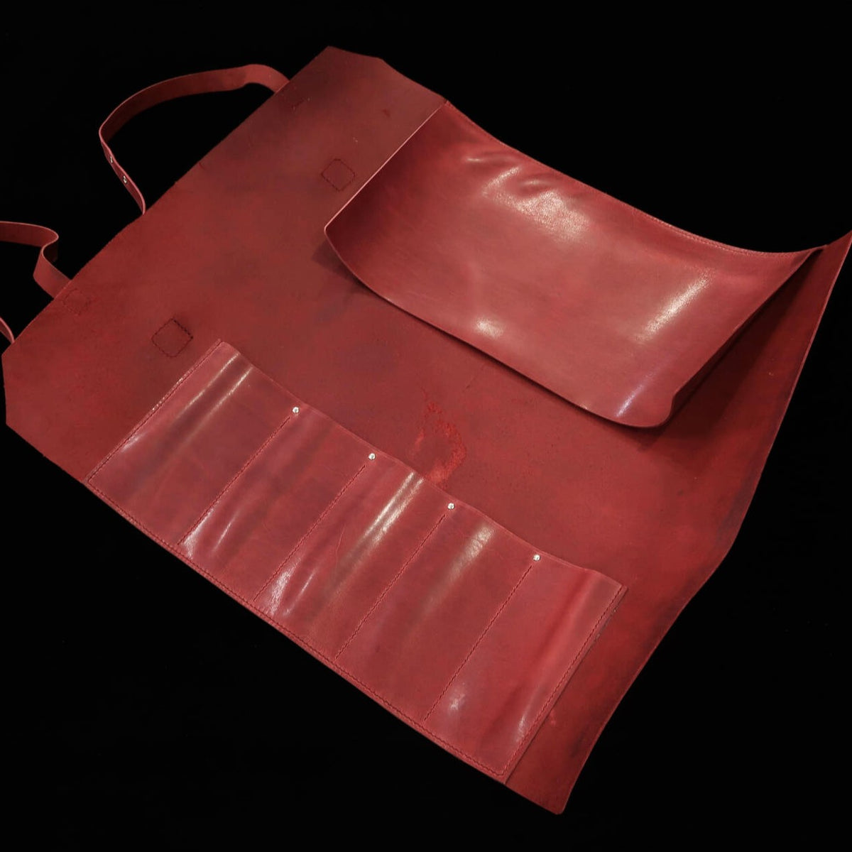 YOKU leatherworks Rolo para facas de couro Long Lasting Leather disponível em 4 cores 4P (Bordô/Marrom/Marinho/Preto)