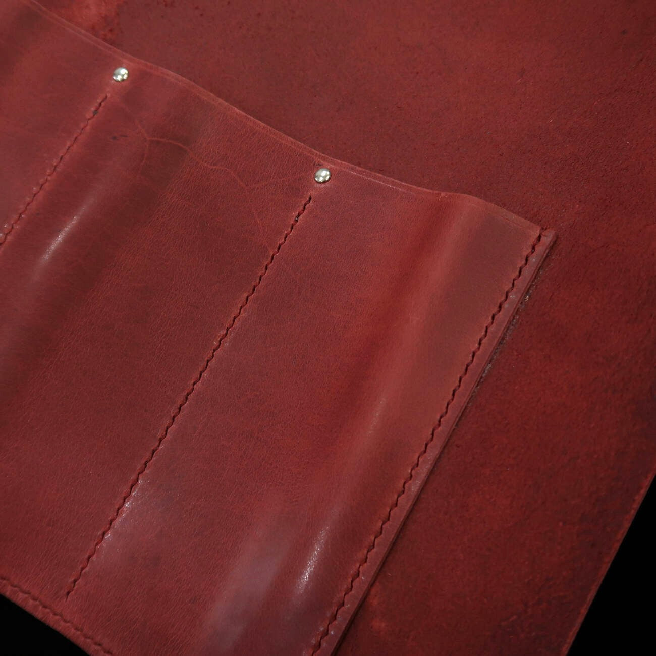 Leather Knife Roll Long Lasteing Leather 4 Colors 4P (Bordeaux/Brown/Navy/Black)