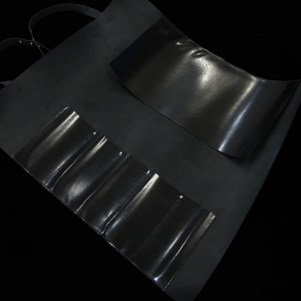 YOKU leatherworks Rolo para facas de couro Long Lasting Leather disponível em 4 cores 4P (Bordô/Marrom/Marinho/Preto)