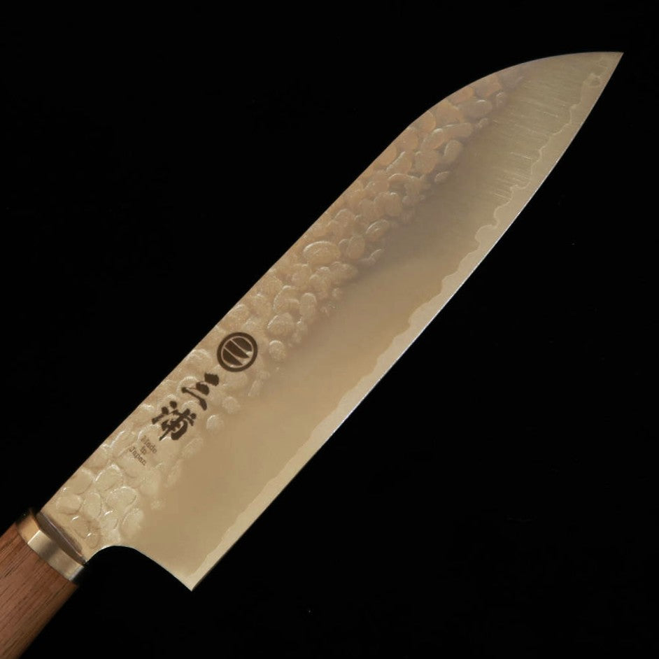 MIURA Santoku, VG10, Tsuchime, Walnut Handle (165mm)