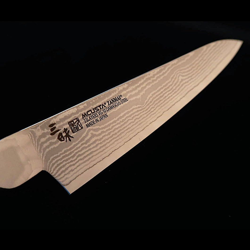 [New Standard] ZANMAI MCUSTA Classic 3 Damascus Petty Knife, Black (110/150mm)