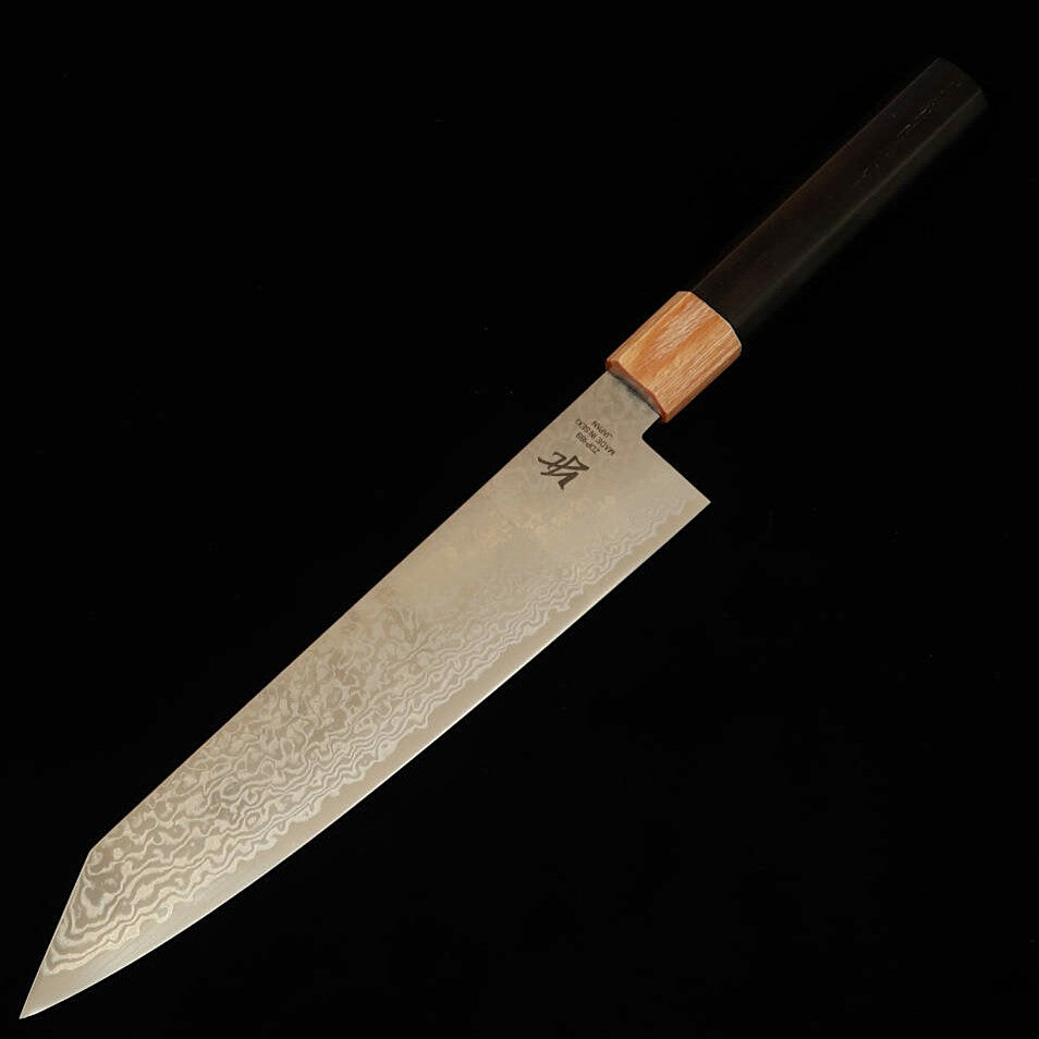 三浦MIURA 切付牛刀 ZDP189 ダマスカス ショット 合板八角柄（210mm）