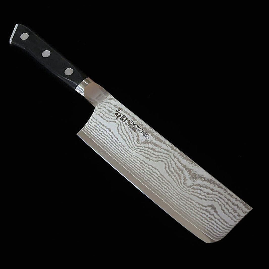 【Nuevo estándar】MCUSTA ZANMAI Zanmai, Classic 3 Damasco, nakiri negro (165 mm)