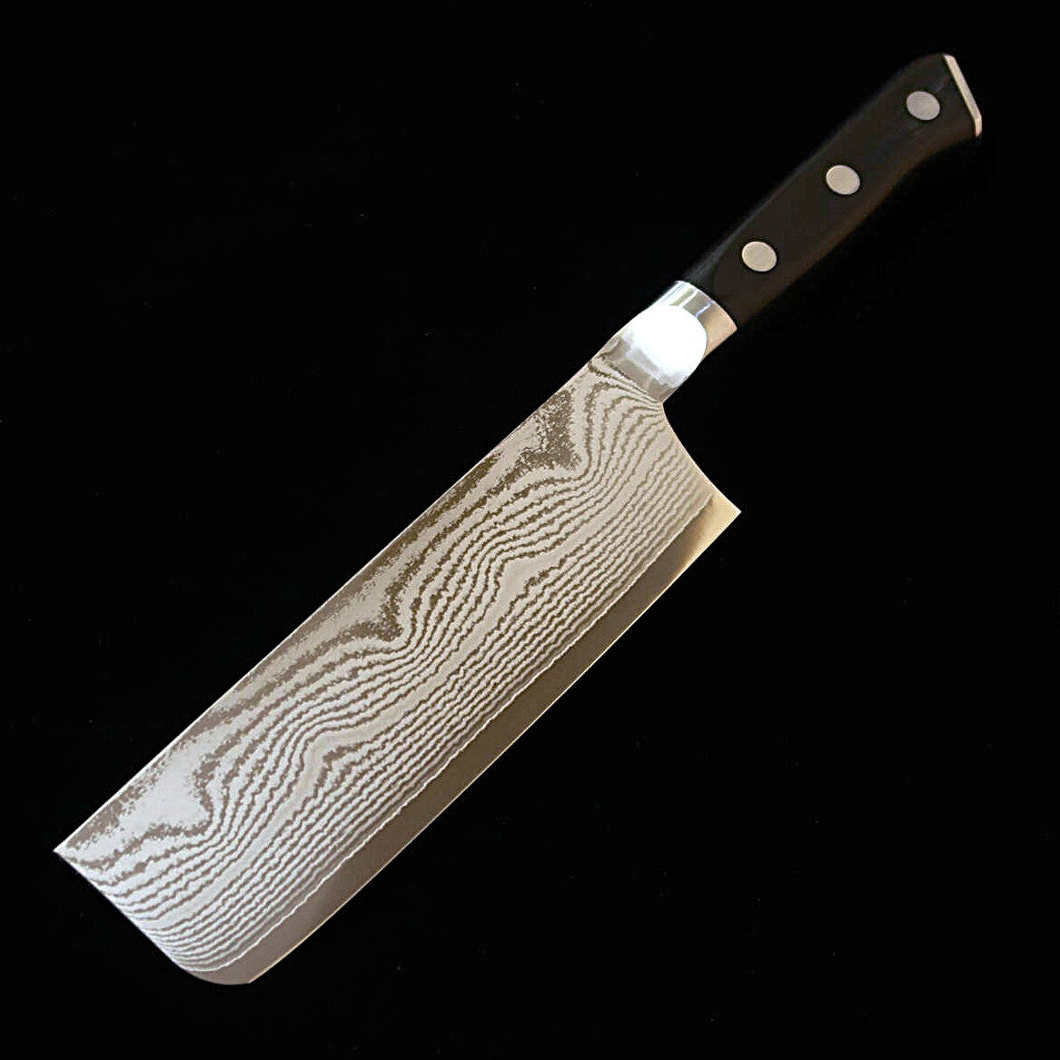 【新定番】三昧MCUSTA ZANMAI クラシック3ダマスカス　菜切 黒　(165mm)