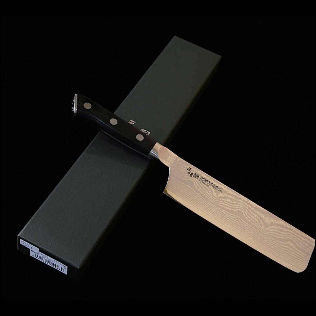 【Nuevo estándar】MCUSTA ZANMAI Zanmai, Classic 3 Damasco, nakiri negro (165 mm)
