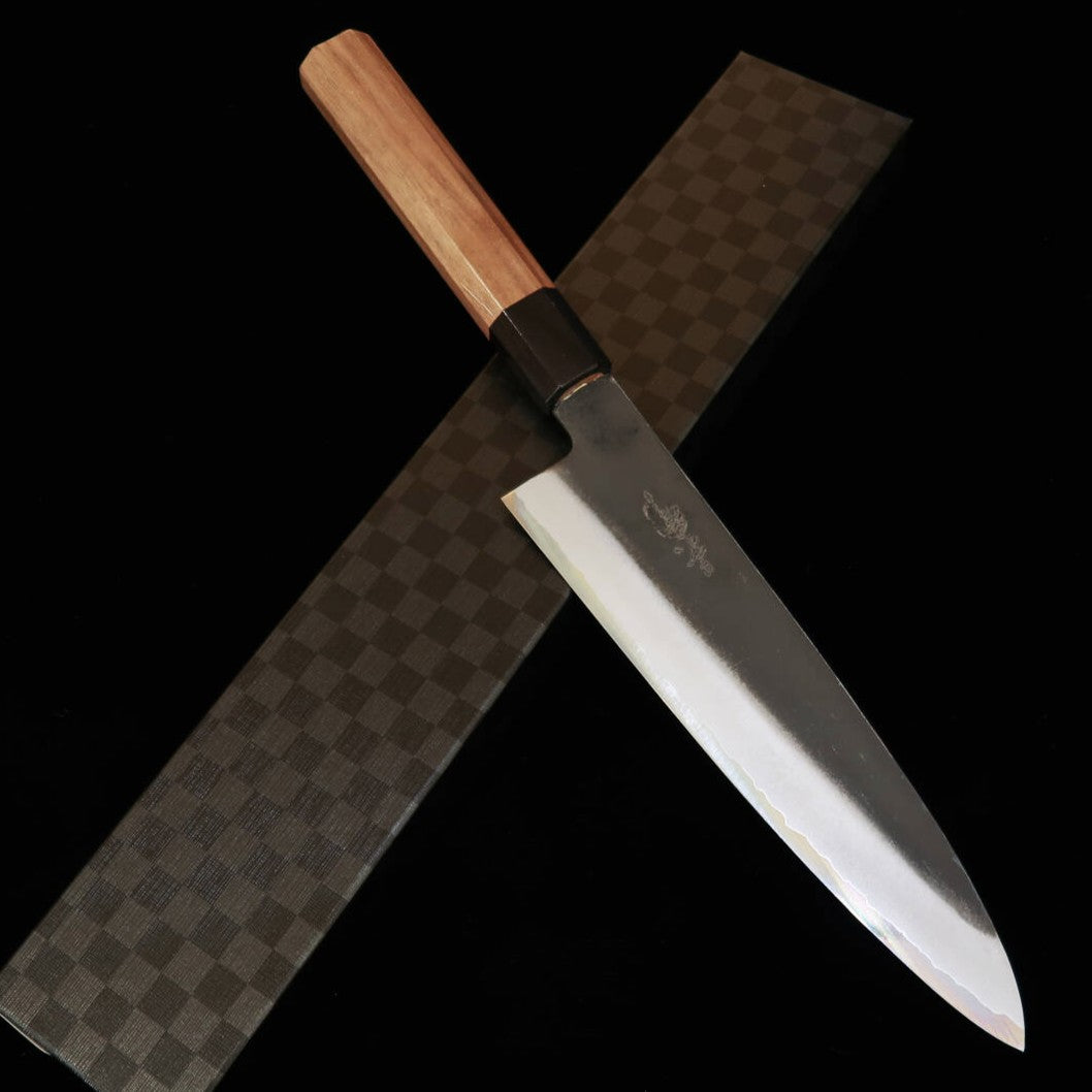 Kagekiyo KAGEKIYO Gyuto acero Aogami nº2, acabado kuro-uchi, mango de nogal (210 mm)