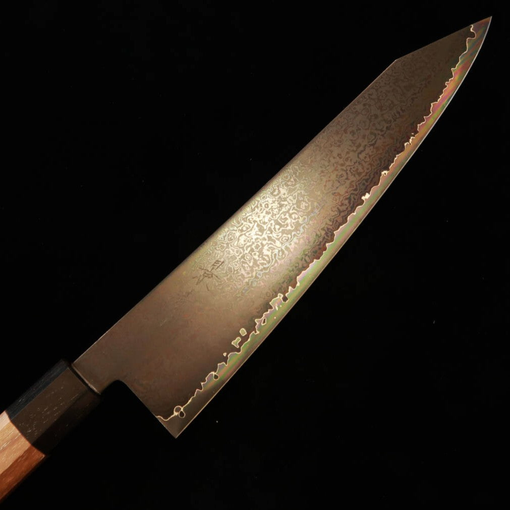 KAGEKIYO VG-10 Damas noir, Gyuto kiritsuke, manche octogonal en noyer (210/240mm)