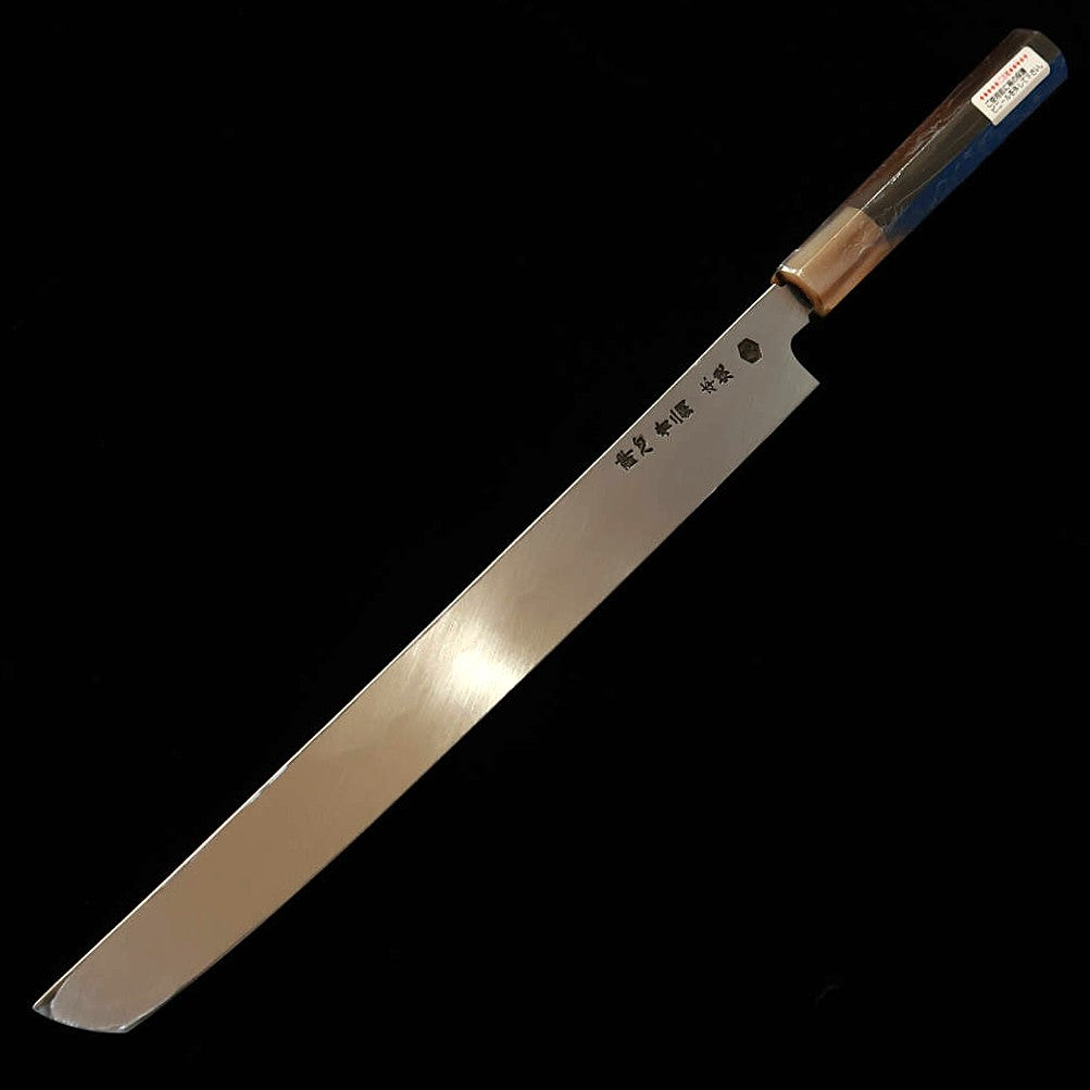 Sakimaru takohiki SUISIN obra de Ikeda Yoshikazu, Aogami no.2, honyaki, mango octogonal de ébano, funda de magnolia (270mm)