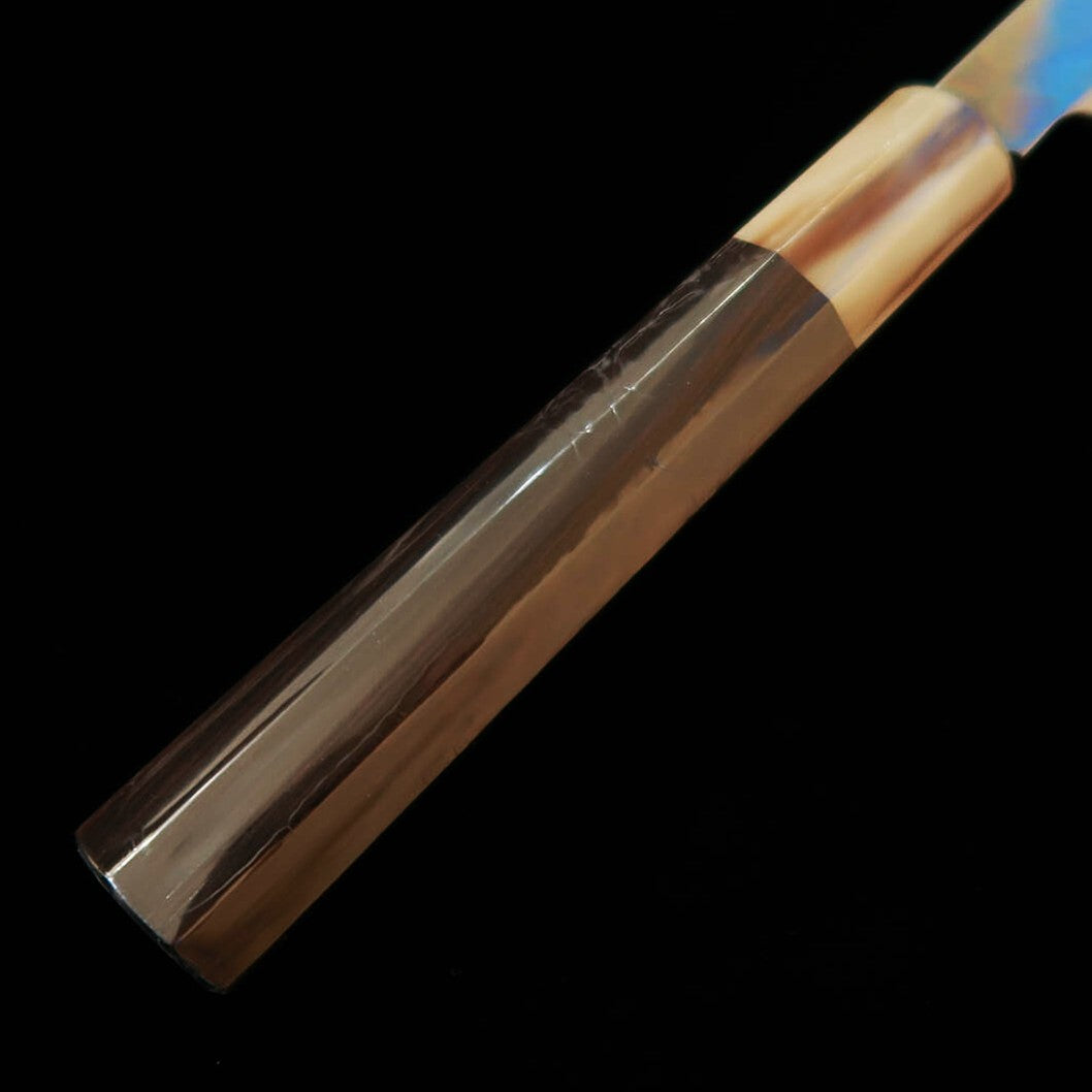 Sakimaru takohiki SUISIN obra de Ikeda Yoshikazu, Aogami no.2, honyaki, mango octogonal de ébano, funda de magnolia (270mm)