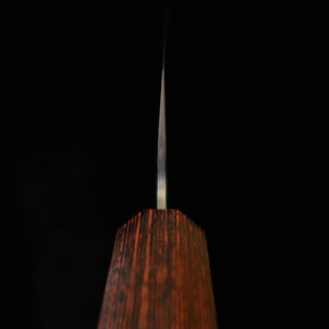 MIURA gyuto AUS8 martelado fosco cabo octogonal de laminado vermelho (210 mm)