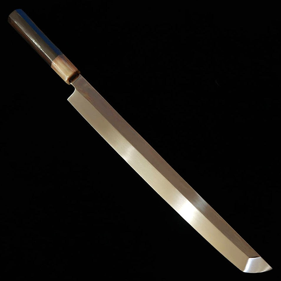 酔心 SUISIN 池田美和作 白紙三号 先丸蛸引 本焼  黒檀八角柄 朴鞘（300ｍｍ）