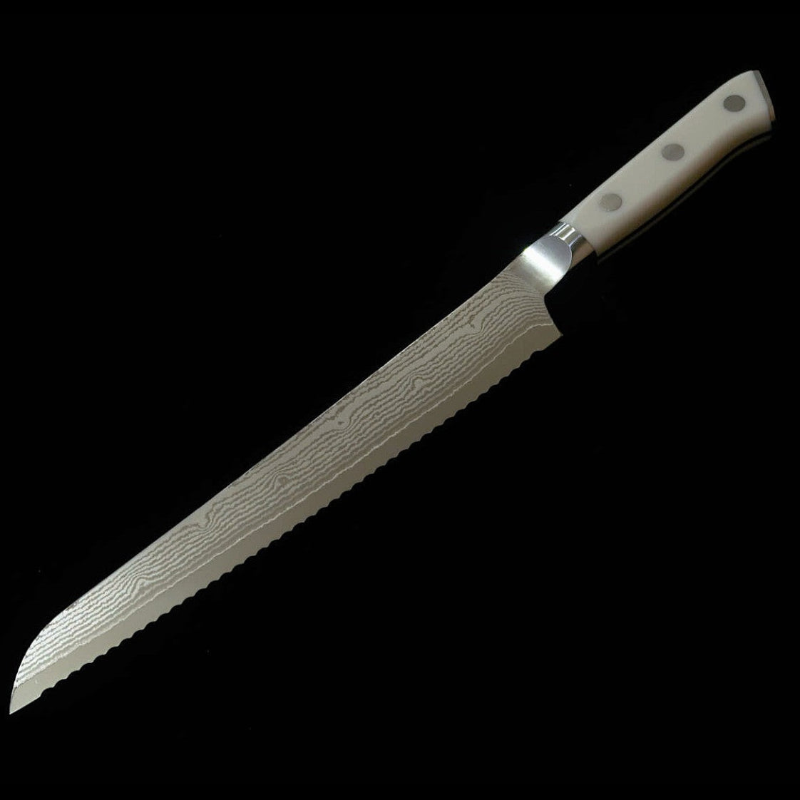 [New Standard] ZANMAI Classic 3 Damascus Bread Knife, Corian (230mm)