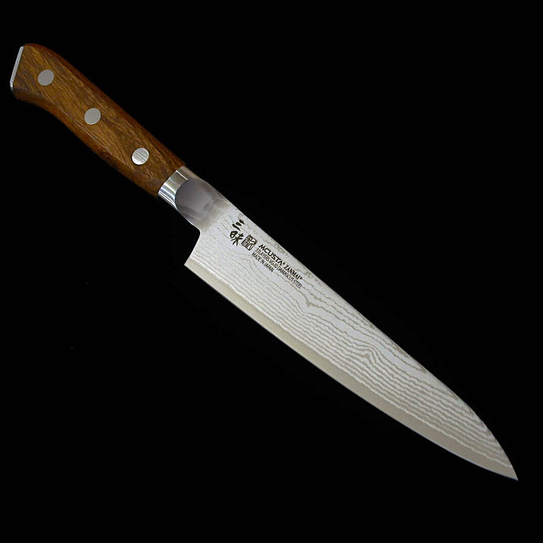 [Nouveau standard] MCUSTA ZANMAI Zanmai Classic 3 Damas, couteau d’office, manche en ironwood (110/150 mm)